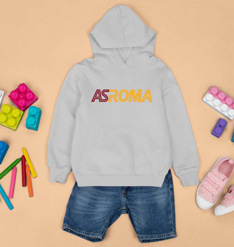 A.S. Roma Kids Hoodie for Boy/Girl-0-1 Year(22 Inches)-Grey-Ektarfa.online