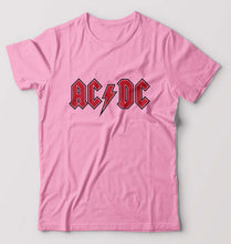 Load image into Gallery viewer, ACDC T-Shirt for Men-S(38 Inches)-Light Baby Pink-Ektarfa.online
