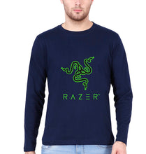 Load image into Gallery viewer, Razer Full Sleeves T-Shirt for Men-Navy Blue-Ektarfa.online

