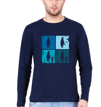 Load image into Gallery viewer, Penguins Full Sleeves T-Shirt for Men-Navy blue-Ektarfa.online
