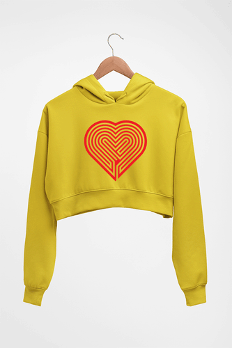 Powerpuff Girls Crop HOODIE FOR WOMEN-Mustard Yellow-Ektarfa.online