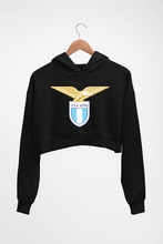 Load image into Gallery viewer, Lazio Crop HOODIE FOR WOMEN-Black-Ektarfa.online
