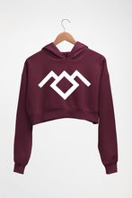 Load image into Gallery viewer, Owl Cave Twin Peaks Crop HOODIE FOR WOMEN-Maroon-Ektarfa.online
