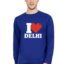 Load image into Gallery viewer, I Love Delhi T Full Sleeves T-Shirt for Men-Royal Blue-Ektarfa.online
