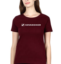 Load image into Gallery viewer, Sennheiser T-Shirt for Women-XS(32 Inches)-Maroon-Ektarfa.online
