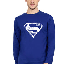 Load image into Gallery viewer, Superman Superhero Full Sleeves T-Shirt for Men-Royal blue-Ektarfa.online
