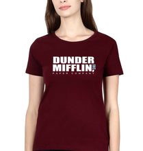 Load image into Gallery viewer, Dunder Mifflin T-Shirt for Women-XS(32 Inches)-Maroon-Ektarfa.online
