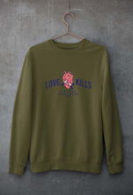Load image into Gallery viewer, Love Kills Unisex Sweatshirt for Men/Women-S(40 Inches)-Olive Green-Ektarfa.online
