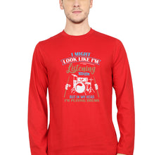 Load image into Gallery viewer, Drummer Full Sleeves T-Shirt for Men-Red-Ektarfa.online
