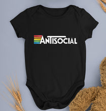 Load image into Gallery viewer, AntiSocial Kids Romper For Baby Boy/Girl-Black-Ektarfa.online
