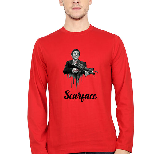 Scarface Full Sleeves T-Shirt for Men-Red-Ektarfa.online