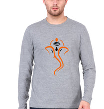 Load image into Gallery viewer, Ganpati JI(Ganesh) Full Sleeves T-Shirt for Men-Grey Melange-Ektarfa.online
