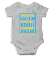 Load image into Gallery viewer, CRICKET Sachin Kohli Dhoni Kids Romper For Baby Boy/Girl-0-5 Months(18 Inches)-Grey-Ektarfa.online
