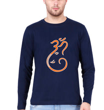 Load image into Gallery viewer, Ganpati JI(Ganesh) Full Sleeves T-Shirt for Men-Navy Blue-Ektarfa.online
