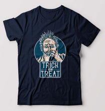 Load image into Gallery viewer, Trick or Treat T-Shirt for Men-S(38 Inches)-Navy Blue-Ektarfa.online
