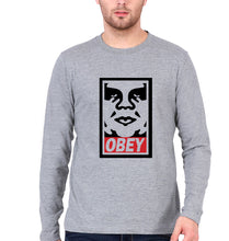 Load image into Gallery viewer, Obey Full Sleeves T-Shirt for Men-S(38 Inches)-Grey Melange-Ektarfa.online
