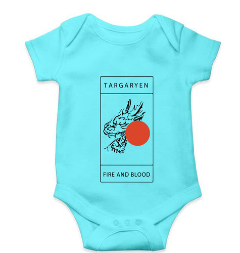 House Targaryen (GOT) Kids Romper For Baby Boy/Girl-0-5 Months(18 Inches)-Sky Blue-Ektarfa.online