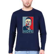 Load image into Gallery viewer, Elon Musk Hope Full Sleeves T-Shirt for Men-Navy Blue-Ektarfa.online
