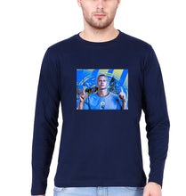 Load image into Gallery viewer, Erling Haaland Full Sleeves T-Shirt for Men-Navy Blue-Ektarfa.online
