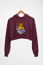 Load image into Gallery viewer, Real-Sociedad Crop HOODIE FOR WOMEN-Maroon-Ektarfa.online
