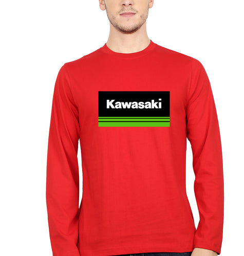 Kawasaki Full Sleeves T-Shirt for Men-Red-Ektarfa.online