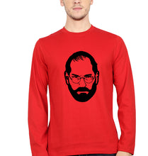 Load image into Gallery viewer, Steve Jobs Full Sleeves T-Shirt for Men-Red-Ektarfa.online
