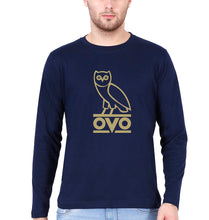 Load image into Gallery viewer, OVO Full Sleeves T-Shirt for Men-Navy Blue-Ektarfa.online
