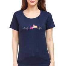 Load image into Gallery viewer, Piano T-Shirt for Women-Navy Blue-Ektarfa.online
