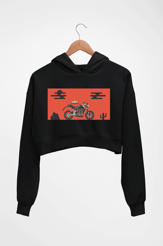 Duke Crop HOODIE FOR WOMEN-Black-Ektarfa.online