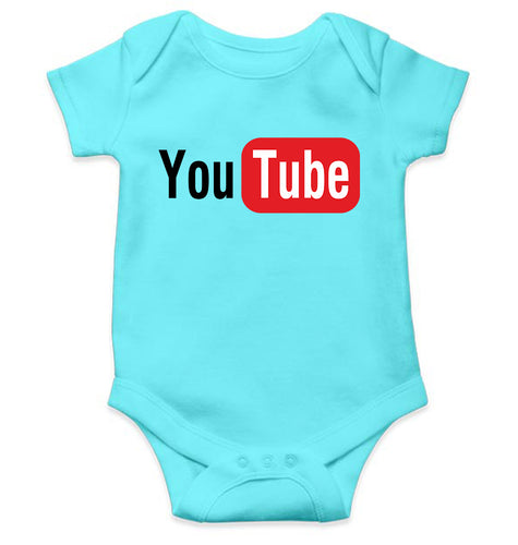 YouTube Kids Romper For Baby Boy/Girl-0-5 Months(18 Inches)-Sky Blue-Ektarfa.online