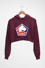 Load image into Gallery viewer, Lille Crop HOODIE FOR WOMEN-Maroon-Ektarfa.online
