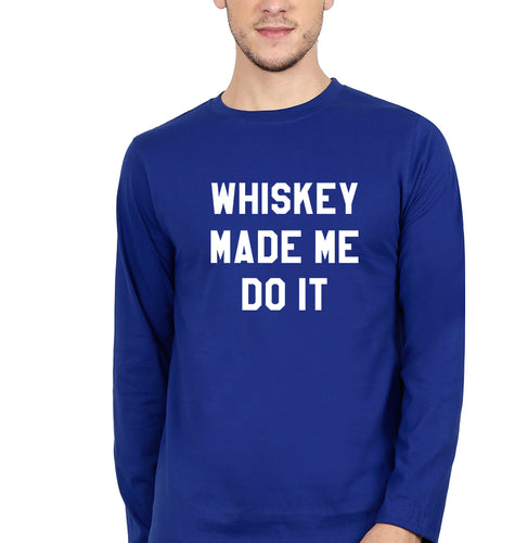 Whiskey Full Sleeves T-Shirt for Men-Royal Blue-Ektarfa.online
