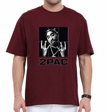 Load image into Gallery viewer, Tupac 2Pac Oversized T-Shirt for Men-Maroon-Ektarfa.online
