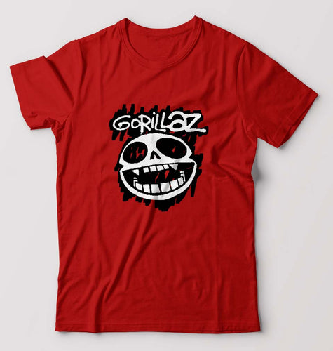 Gorillaz T-Shirt for Men-Red-Ektarfa.online