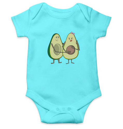 Avocado Kids Romper Kids Romper For Baby Boy/Girl-0-5 Months(18 Inches)-Sky Blue-Ektarfa.online