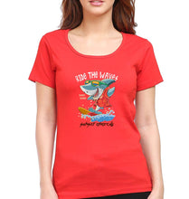 Load image into Gallery viewer, Shark T-Shirt for Women-XS(32 Inches)-Red-Ektarfa.online
