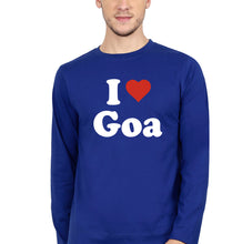 Load image into Gallery viewer, I Love Goa Full Sleeves T-Shirt for Men-Royal Blue-Ektarfa.online
