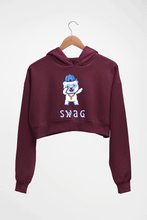 Load image into Gallery viewer, Swag Crop HOODIE FOR WOMEN-Maroon-Ektarfa.online
