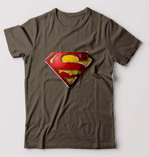 Load image into Gallery viewer, Superman Superhero T-Shirt for Men-Olive Green-Ektarfa.online
