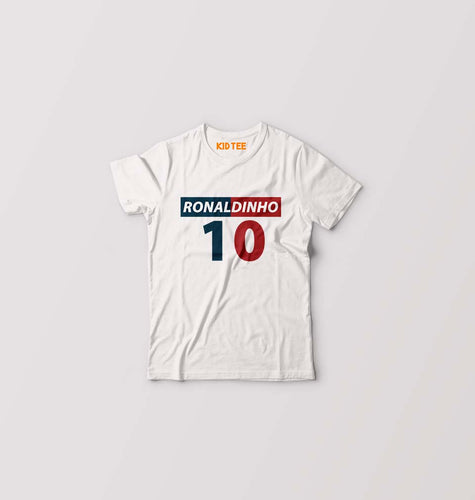 Ronaldinho Kids T-Shirt for Boy/Girl-White-Ektarfa.online