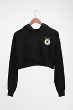 Load image into Gallery viewer, Germany Football Crop HOODIE FOR WOMEN-Black-Ektarfa.online

