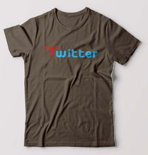 Load image into Gallery viewer, Elon Musk Twitter x Tesla T-Shirt for Men-Olive Green-Ektarfa.online
