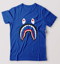 Load image into Gallery viewer, Bape Shark T-Shirt for Men-S(38 Inches)-Royal Blue-Ektarfa.online
