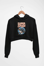 Load image into Gallery viewer, PUBG Super Chicken Dinner Crop HOODIE FOR WOMEN-Black-Ektarfa.online
