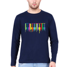 Load image into Gallery viewer, Piano Full Sleeves T-Shirt for Men-Navy Blue-Ektarfa.online
