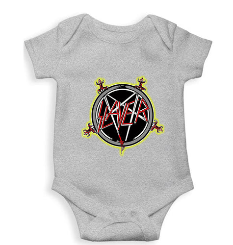 Slayer Kids Romper For Baby Boy/Girl-0-5 Months(18 Inches)-Grey-Ektarfa.online