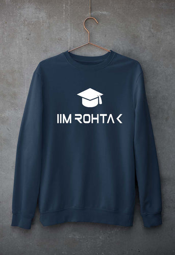 IIM Rohtak Unisex Sweatshirt for Men/Women-S(40 Inches)-Navy Blue-Ektarfa.online