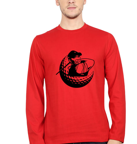 Tiger Woods Full Sleeves T-Shirt for Men-Red-Ektarfa.online
