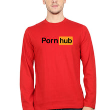 Load image into Gallery viewer, Porn Hub Full Sleeves T-Shirt for Men-Red-Ektarfa.online
