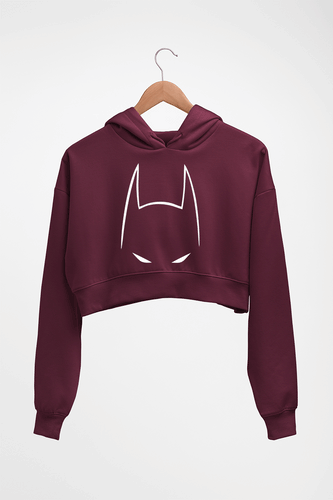 Batman Superhero Crop HOODIE FOR WOMEN-Maroon-Ektarfa.online